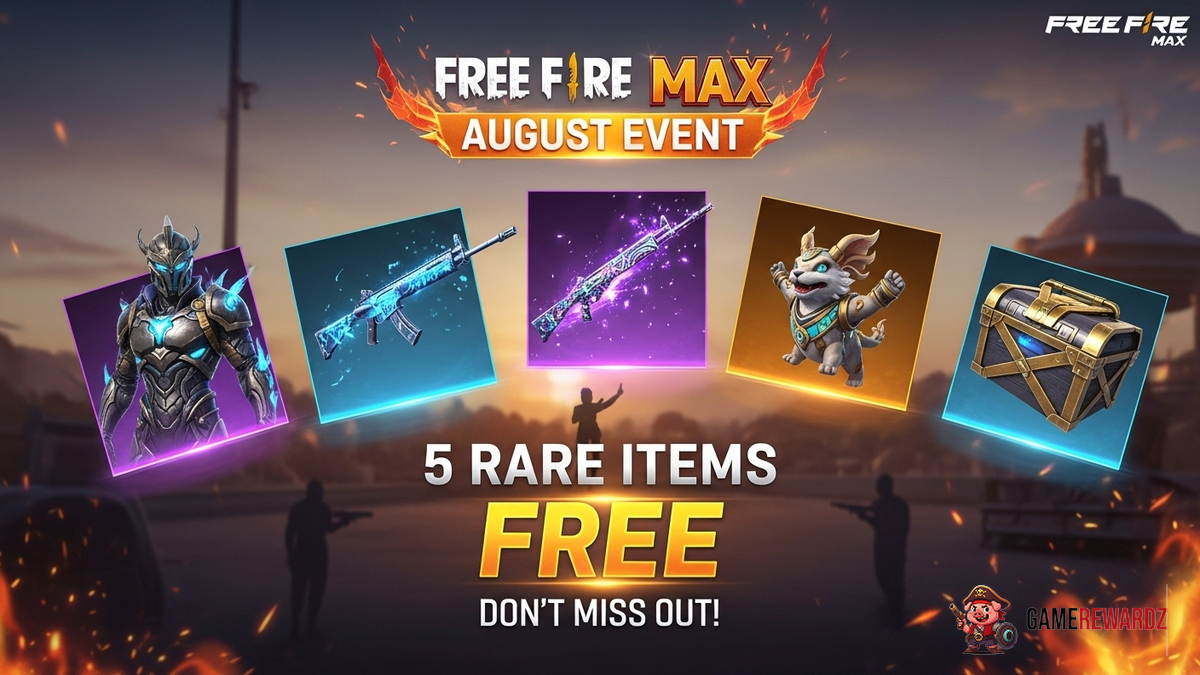 Free Fire MAX August Event: 5 Rare Items FREE – Don't Miss Out!